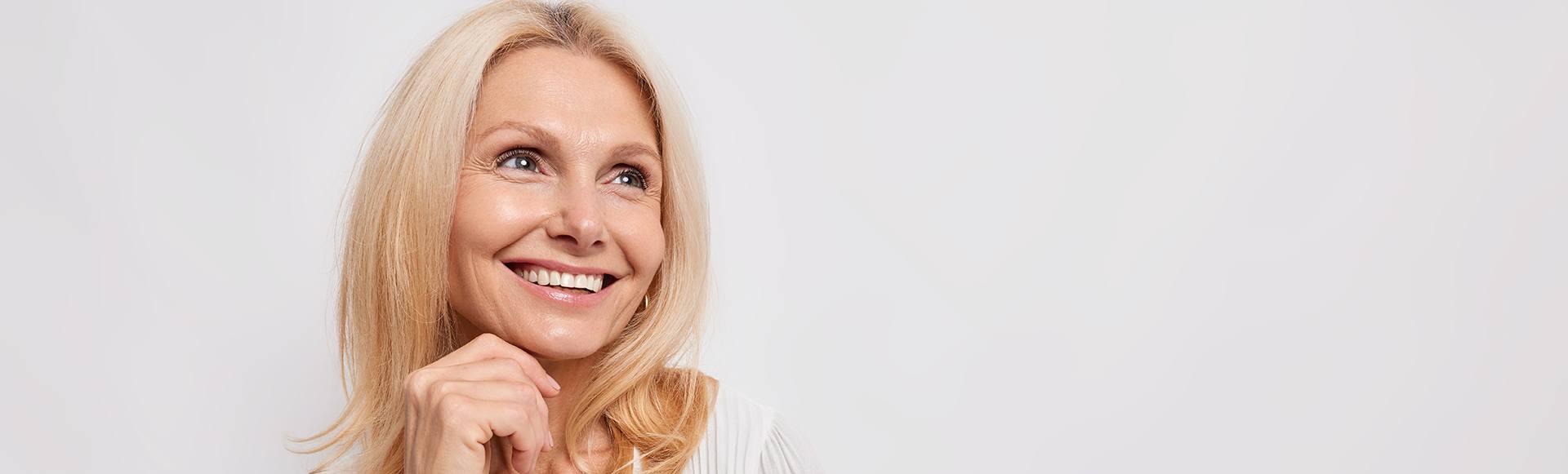 Smiling mature woman with beautiful teeth