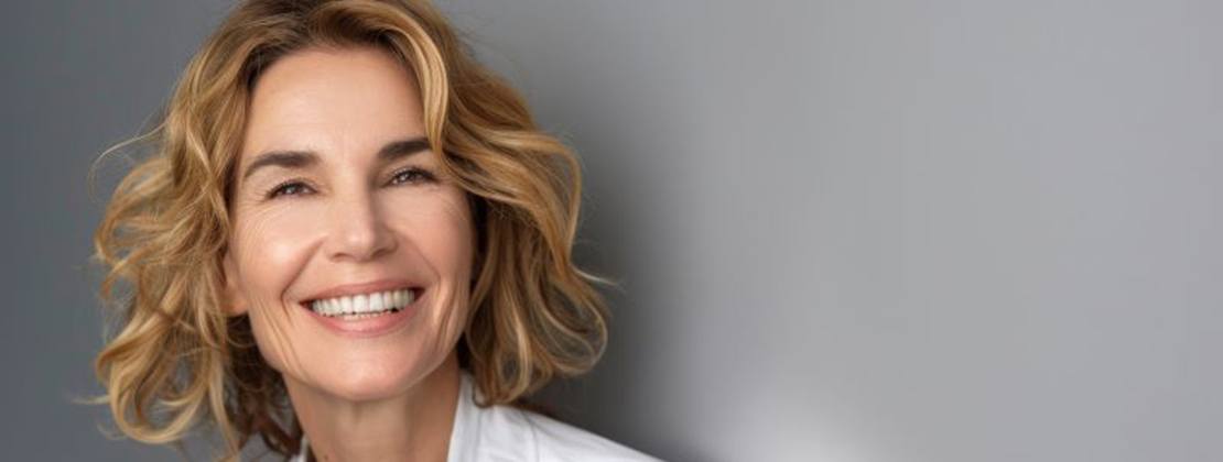 Mature woman with youthful smile